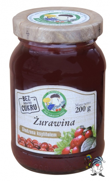 Żurawina niskosłodzona ksylitolem 200 g Żurawina niskosłodzona ksylitolem 200 g